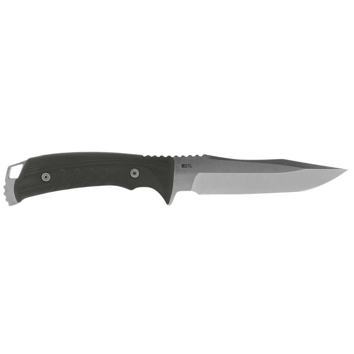 S.O.G SOG-UF1001-B Pillar5" Fixed Clip Point Plain Stonewashed S35VN SS Blade Black Canvas Micarta Handle Includes Sheath