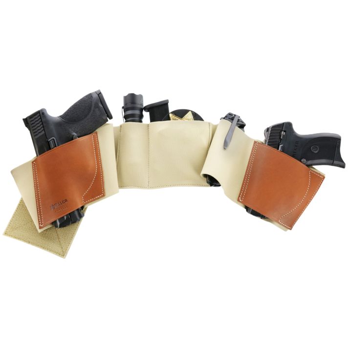 Galco UWERBKHLG UnderWraps Elite Khaki Large Leather/Nylon Handgun