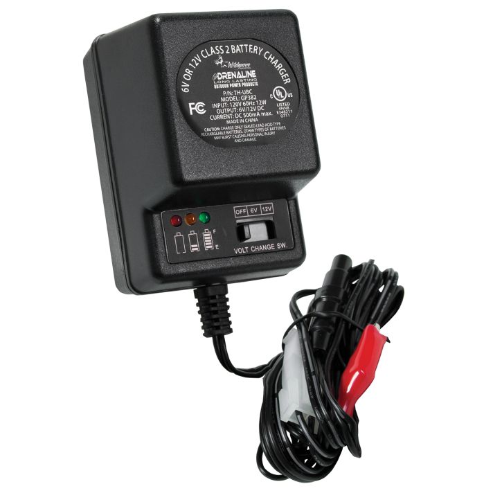 Wildgame Innovations WGIWGIBC0005 Battery ChargerBlack 6 Volt-12 Volt