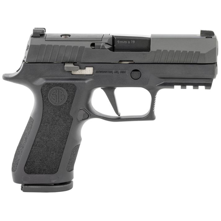 Sig Sauer 320XC9BXR3PR210 P320 XCompact 9mm Luger 10+1 3.60" Carbon Steel Barrel, Black Nitron Optic Ready/Serrated SS Slide, Black Stainless Steel Frame w/Picatinny Rail, Black XCompact Polymer Grips