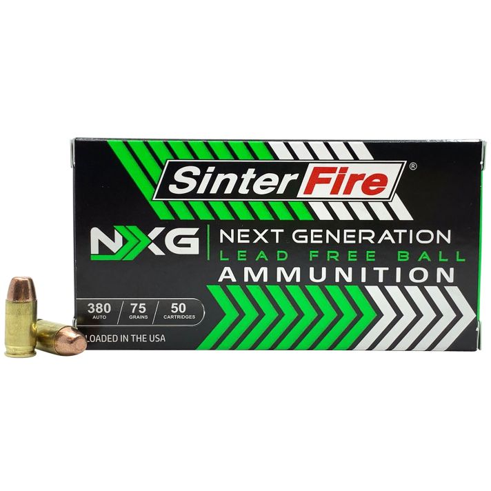 SinterFire Inc SF38075NXG Next Generation (NXG)380ACP 75gr Lead Free Ball 50 Per Box/20 Case