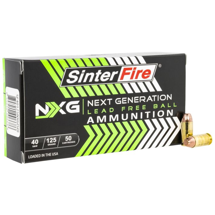 SinterFire Inc SF40125NXG Next Generation (NXG)40S&W 125gr Lead Free Ball 50 Per Box/20 Case