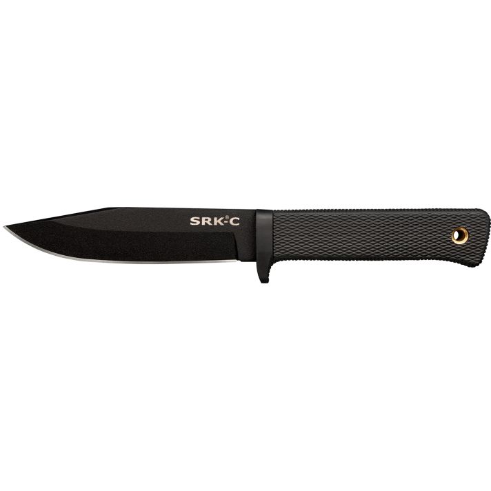 Cold Steel CS-49LCKD SRK Compact 5" Fixed Plain Black Tuff-Ex Finish SK-5 Steel Blade/Black Kray-Ex Handle Includes Sheath