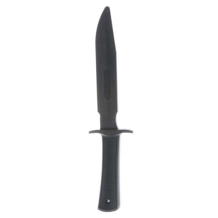 Cold Steel CS92R14R1 Military Classic Trainer 6.75" Fixed Plain Black Santoprene Blade, 4.75" Black Santoprene Handle