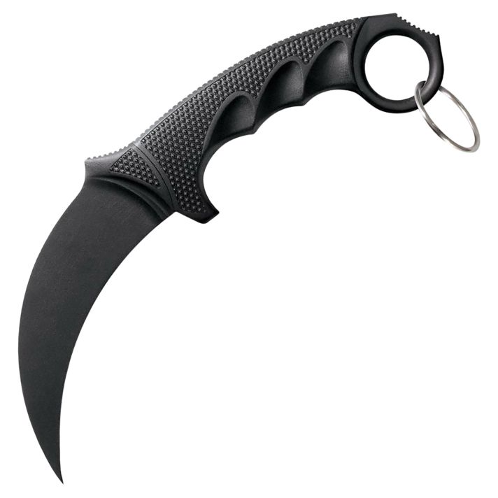 Cold Steel CS92FK FGX4" Fixed Plain Karambit Black Griv-Ex Blade/Black Griv-Ex w/Overmold Kray-Ex Handle