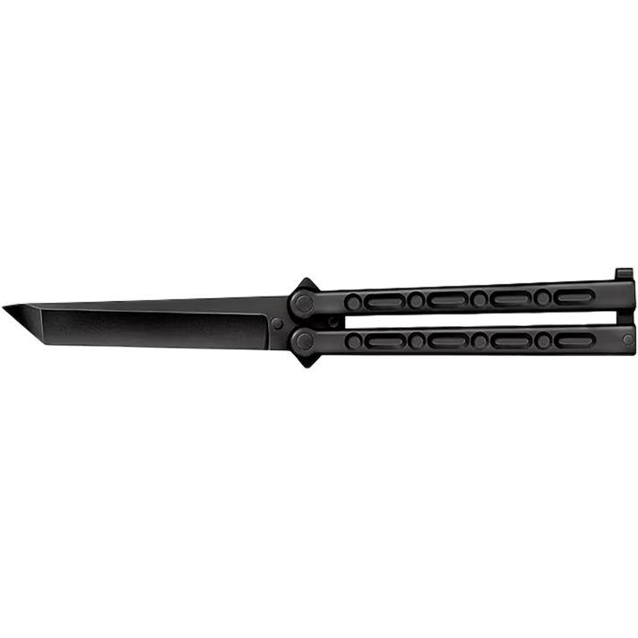 Cold Steel CS-92EAB FGX Balisong 5" Folding Plain Tanto Black Griv-Ex Blade/Handle