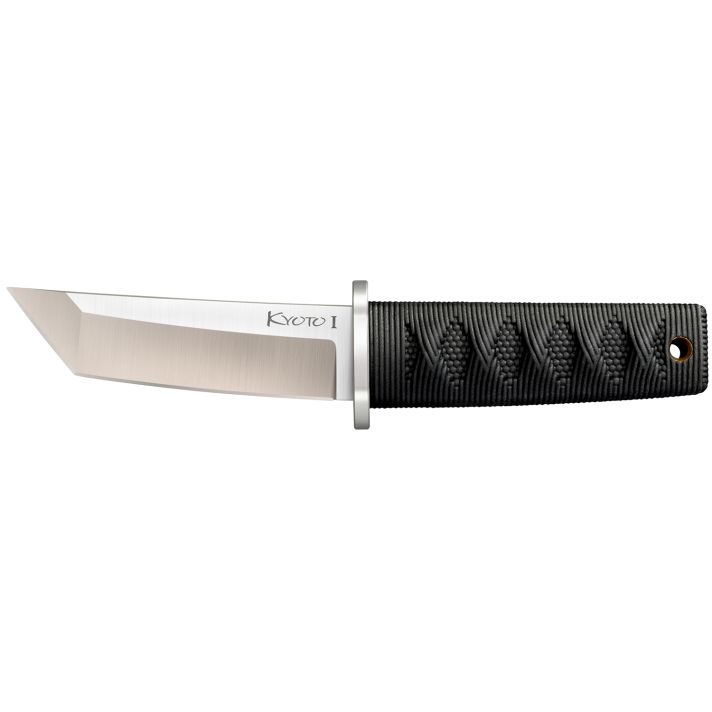 Cold Steel CS-17DA Kyoto I 3.25" Fixed Plain Tanto 8Cr13MoV SS Blade/Black Contoured Kray-Ex Handle