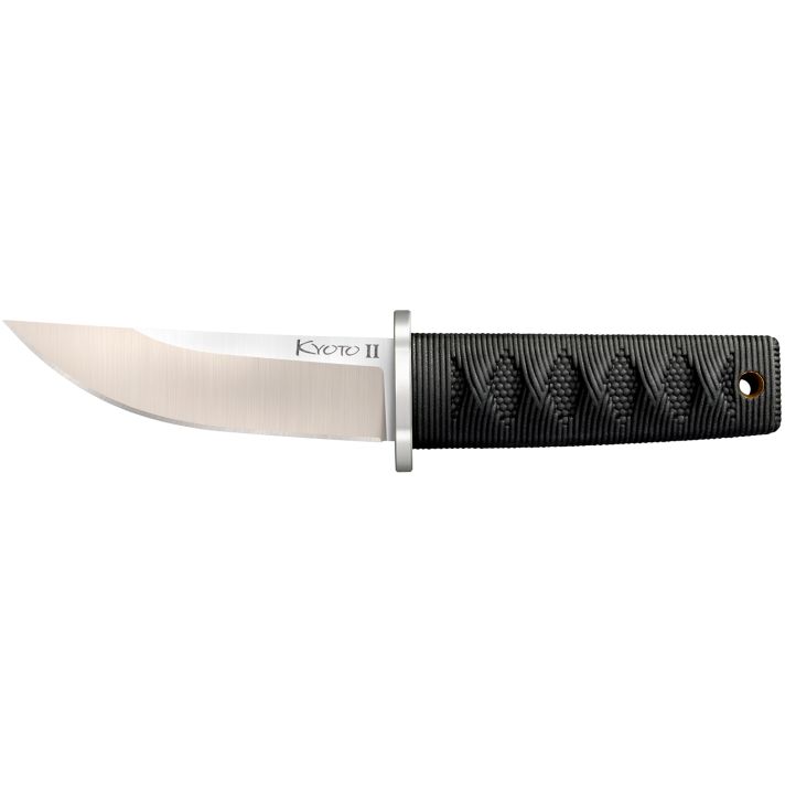 Cold Steel CS-17DB Kyoto II 3.38" Fixed Plain Tanto 8Cr13MoV SS Blade/Black Contoured Kray-Ex Handle