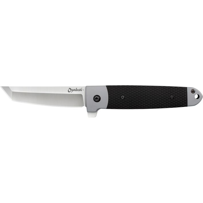 Cold Steel CS-26T Oyabun3.50" Folding Plain 4034 Stainless Steel Blade/ Griv-Ex Black GRN w/TPR Inlay Handle