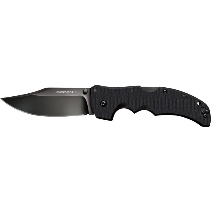 Cold Steel CS27BC Recon 1 4" Folding Clip Point Plain DLC Coated American S35VN Blade/Black G10 Handle Includes Pocket Clip