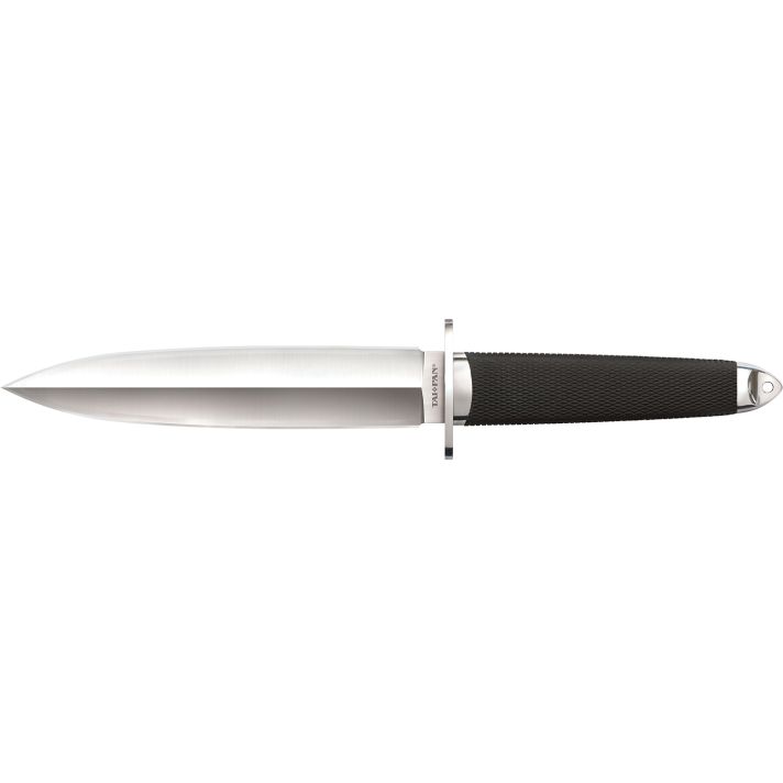 Cold Steel CS-35AA San Mai Tai Pan 7.50" Fixed Spear Point Plain VG-10 San Mai Blade/ Black Textured/Oval Kray-Ex Handle Includes Sheath
