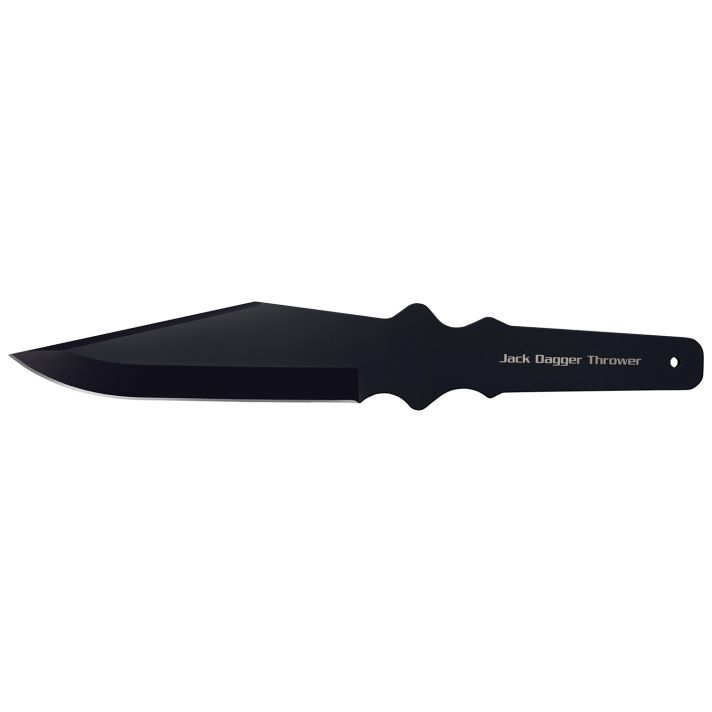 Cold Steel CS80TJDZ Jack Dagger Thrower 7.50" Fixed Plain Clip Point Black 1050 High Carbon