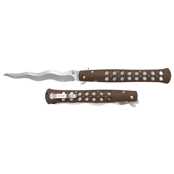 Cold Steel CS-26SXK6 Ti-Lite6" Folding Plain Kris AUS 10A Steel Blade/ Black Griv-Ex Handle