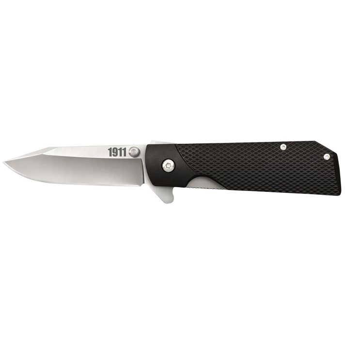Cold Steel CS20NPJAAZ 19113" Folding Clip Point Plain 4034 SS Blade Black Textured Griv-Ex Handle Includes Pocket Clip