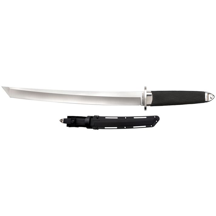 Cold Steel CS35AE Magnum Tanto XII12" Fixed Tanto Plain Satin VG-10 San Mai Blade/Black Textured/Oval Kray-Ex Handle Includes Sheath
