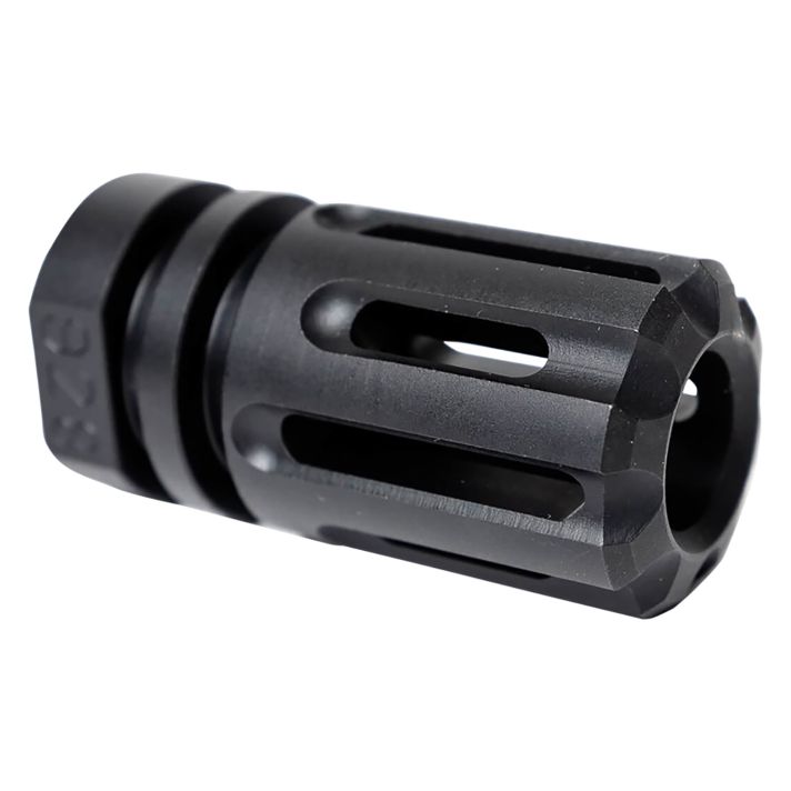 Angstadt Arms AAF09HHB28 Flash HiderBlack Hardcoat Anodized Steel with 1/2"-28 tpi Threads 1.75" OAL for 9mm Luger