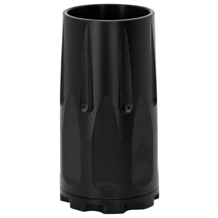 Angstadt Arms AA093LBC01 Blastwave Blast Shield Black Hardcoat Anodized Steel with 2.50" OAL for 9mm Luger 3-Lug Attachments