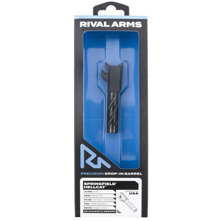 Rival Arms RA-RA20H101A Precision V1 Black PVD Spiral Fluted Stainless Steel for Springfield Hellcat