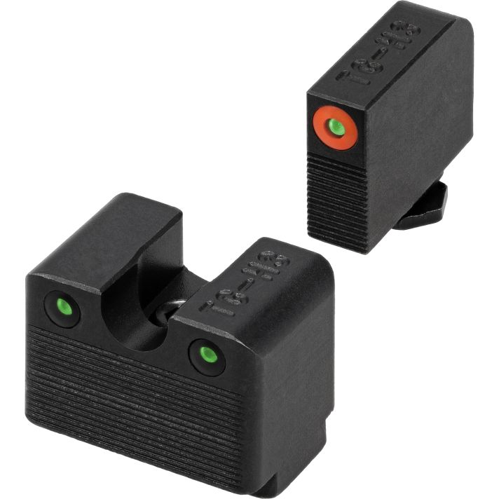 TruGlo TGTG231G3MC Tritium ProBlack | Green Tritium Orange Outline Front Sight Green Tritium Rear Sight