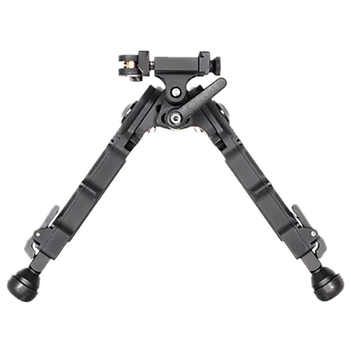 Accu-Tac BRASQDG204 BR-4 G2 Arca Spec Bipod made of Black Hardcoat Anodized Aluminum with ARCA Style Rail Attachment, Steel Feet & 5.75"-8.25" Vertical Adjustment