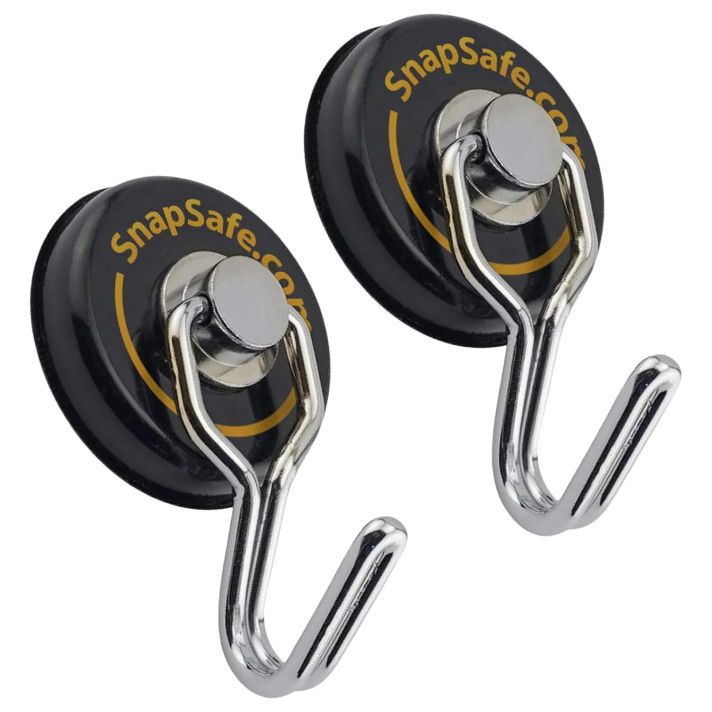 SnapSafe 75914 Swivel Hooks Magnetic 1" 2 Per Pkg