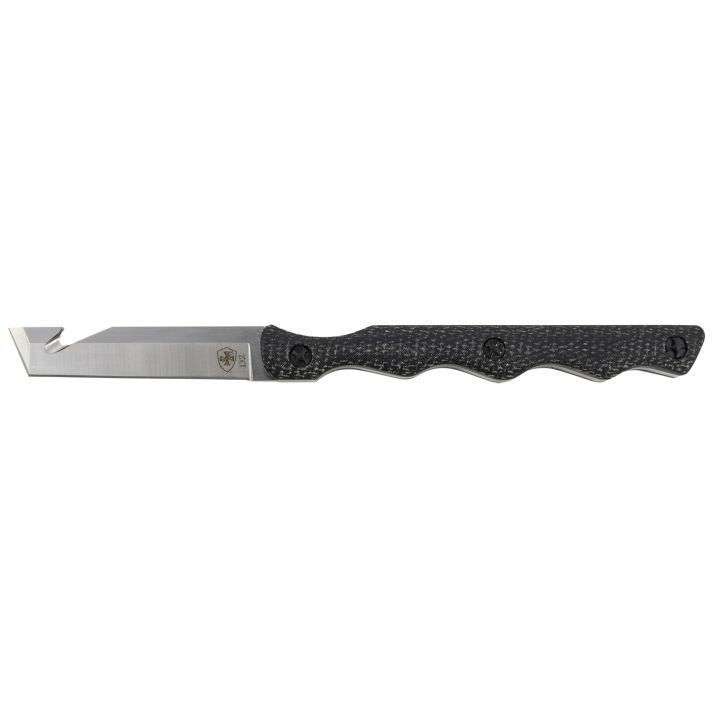 Templar Knife NTKB222 Neck2.46" Fixed Tanto Plain Powder Coated D2 Steel Blade/ 4.22" Black Canvas Micarta Handle Includes Lanyard/Sheath