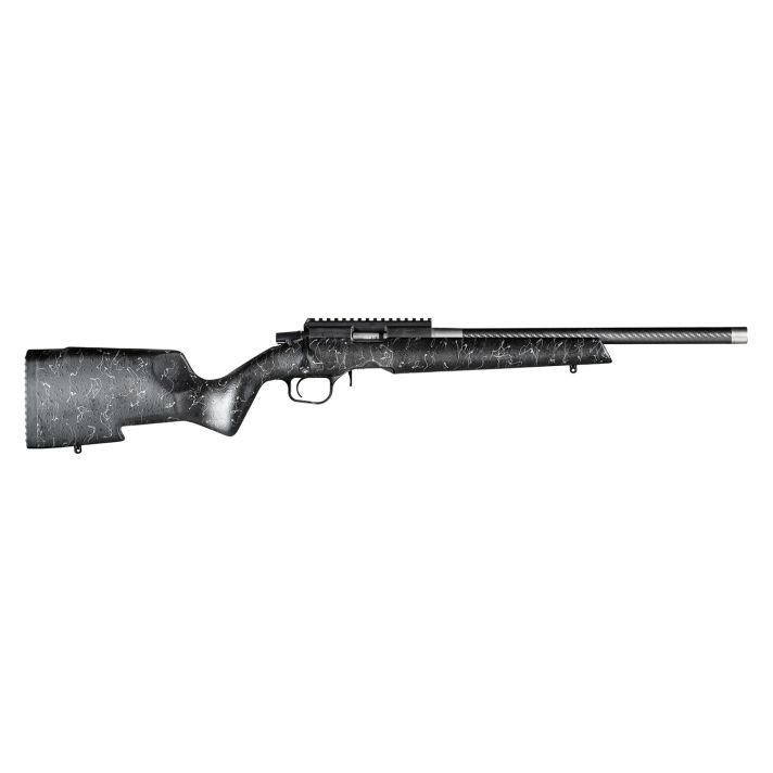 Christensen Arms 8011200200 Ranger22 LR 10+1 18" Carbon Fiber/Threaded Barrel, Black Anodized Finish, Black with Gray Webbing Stock