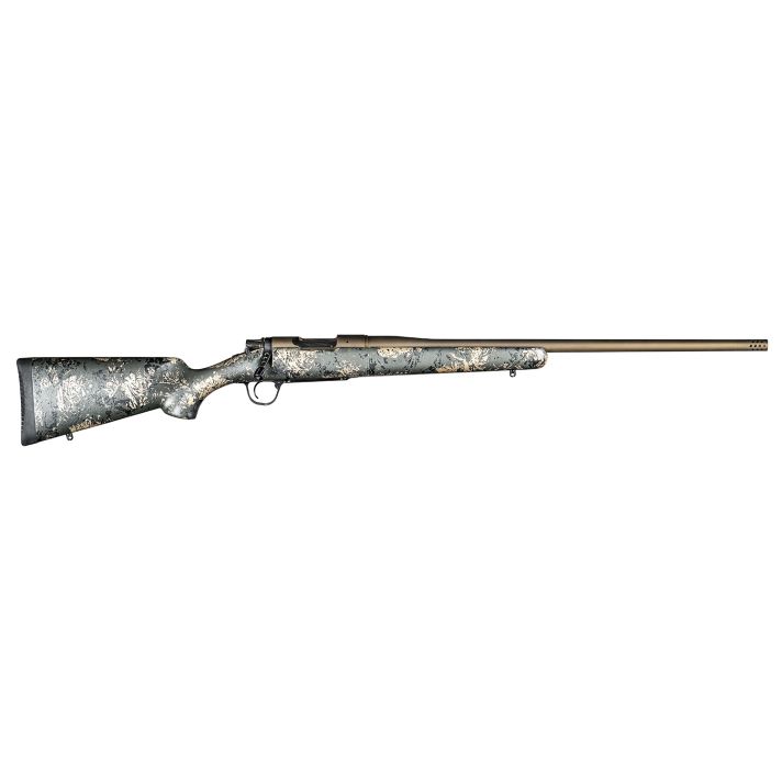 Christensen Arms 8010107300 Mesa FFT 6.5 Creedmoor 4+1 20" Threaded Barrel, Burnt Bronze Cerakote, Green with Black/Tan Webbing Stock