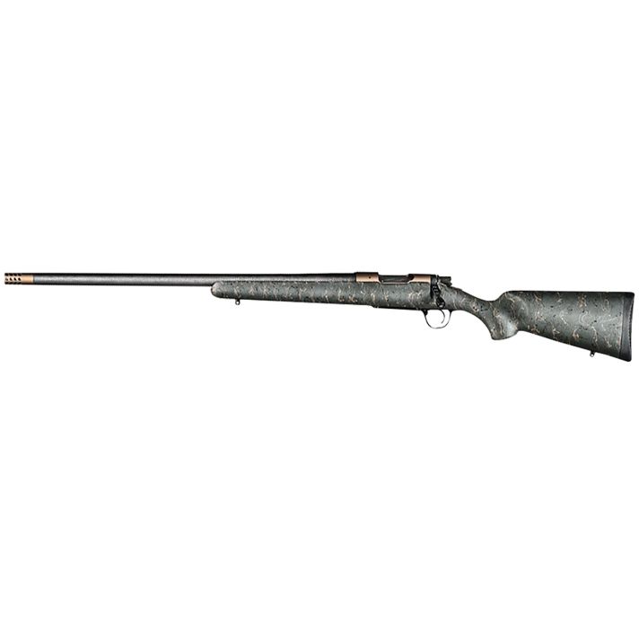 Christensen Arms 8010603800 Ridgeline7mm-08 Rem 4+1 24" Carbon Fiber/Threaded Barrel, Burnt Bronze Cerakote, Green with Black/Tan Webbing Stock, Left Hand