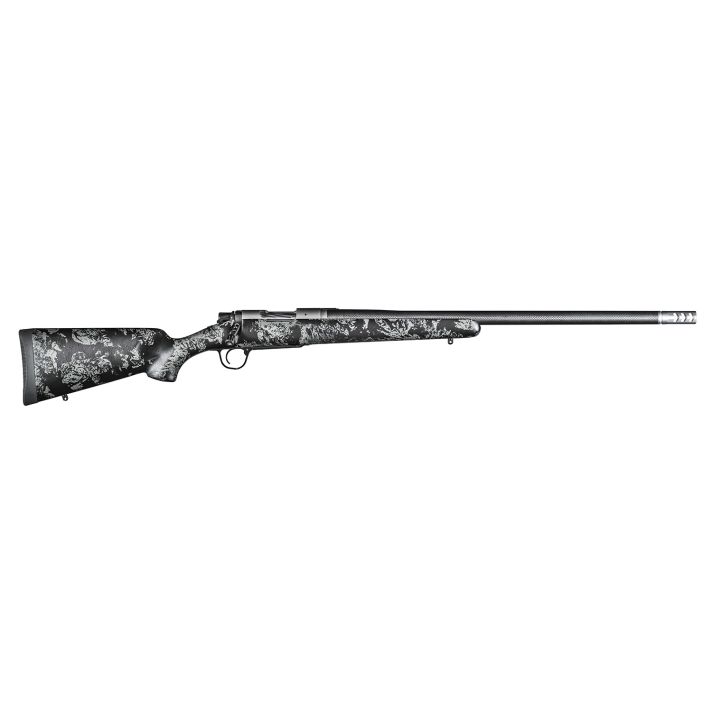 Christensen Arms 8010612700 Ridgeline FFT Full Size 22-250 Rem 4+1, 20" Stainless Steel Threaded Barrel, Stainless Aluminum Receiver, Black w/Gray Accents Fixed Sporter w/Flash Forged Technology Stock