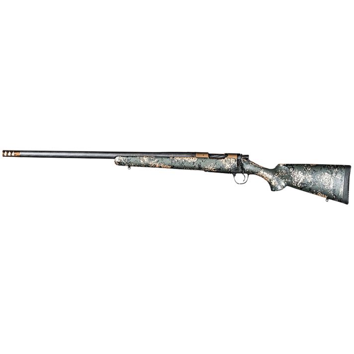 Christensen Arms 8010621300 Ridgeline FFT 300 Win Mag 3+1 22" Carbon Fiber/Threaded Barrel, Burnt Bronze Cerakote, Green with Black/Tan Accents Stock, Left Hand