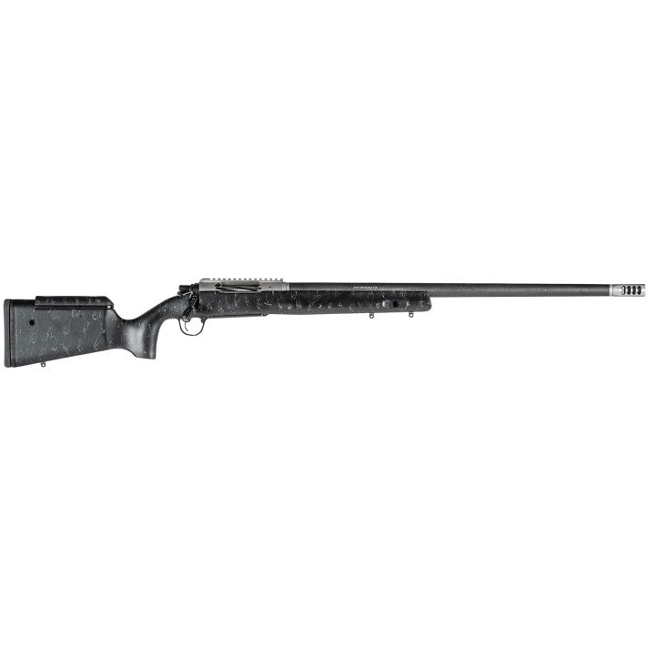 Christensen Arms CA10266875361 ELR28 Nosler 3+1 26" Target Profile Carbon Fiber Barrel, Black Nitride Finish, Black with Gray Webbing Stock