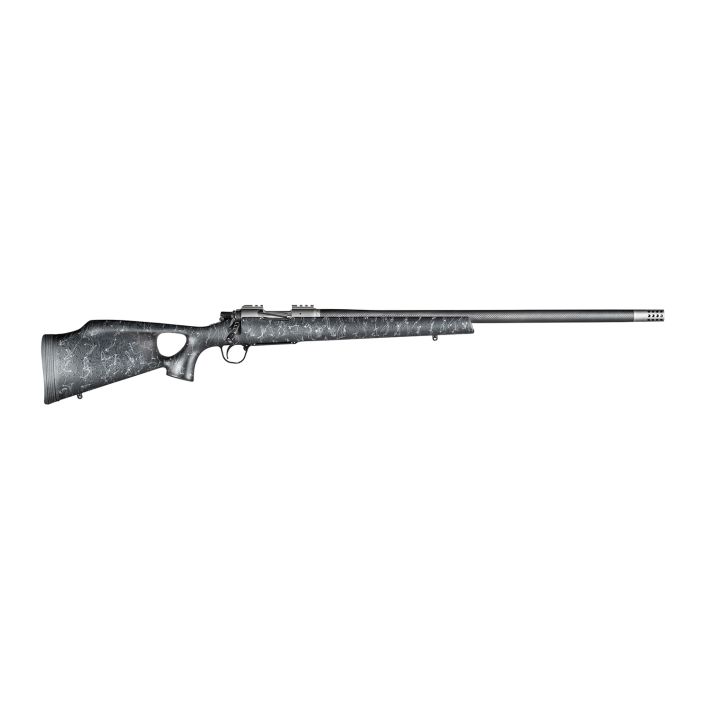 Christensen Arms CA10269H14221 Summit TIFull Size 6.5 Creedmoor 4+1, 24" Natural Titanium Steel Threaded Barrel, Natural Titanium Aluminum Receiver, Black w/Gray Webbing Fixed Thumbhole Stock