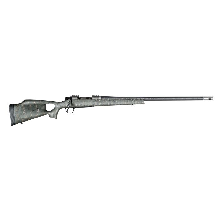 Christensen Arms CA10269315323 Summit TIFull Size 7mm Rem Mag 3+1, 26" Natural Titanium Steel Threaded Barrel, Natural Titanium Aluminum Receiver, Green w/Black/Tan Accents Fixed Thumbhole Stock