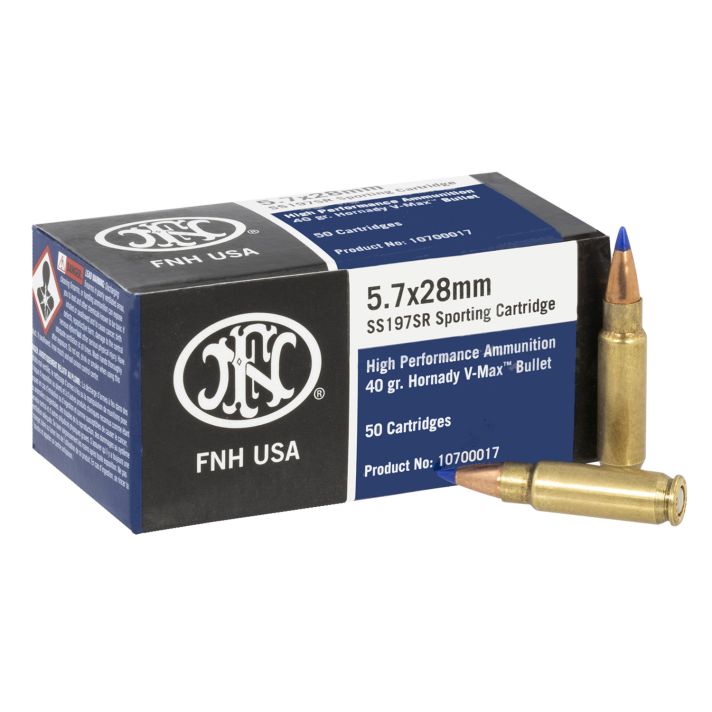 FN 10700017 High Performance5.7x28mm 40gr Hornady V Max 50 Per Box/10 Case