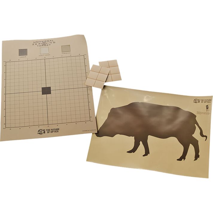 ATN ACMKIRTGBR Thermal Target Kit Boar Paper 30" x 24" Brown Includes 12 Plasters/2 Targets