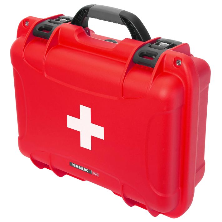 Nanuk 920S-000RD-PA0-FSA01 920 First Aid Case Red Resin w/ Latches