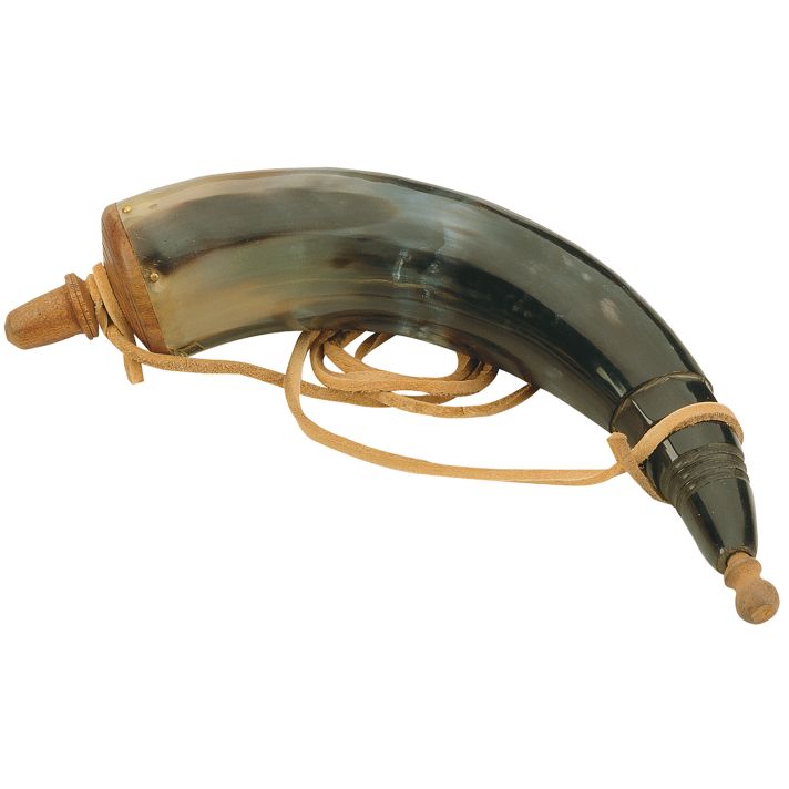 Traditions A1252 Authentic Powder Hornwith Sling and Wood Cap