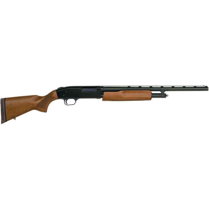 Mossberg 57110 505 Bantam Youth 20 Gauge Pump 3" 4+1 20" Blued Vent Rib Barrel, Blued Steel Receiver, Fixed Hardwood Stock, Right Hand, Accu-Set Choke