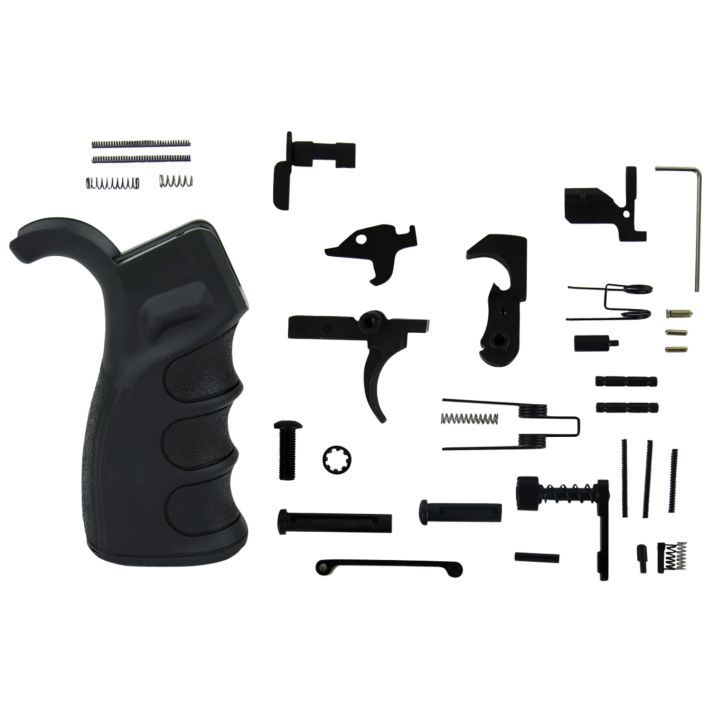 TacFire LPK02USAB Lower Parts KitAR-15 Black PGAR-B Grip Black