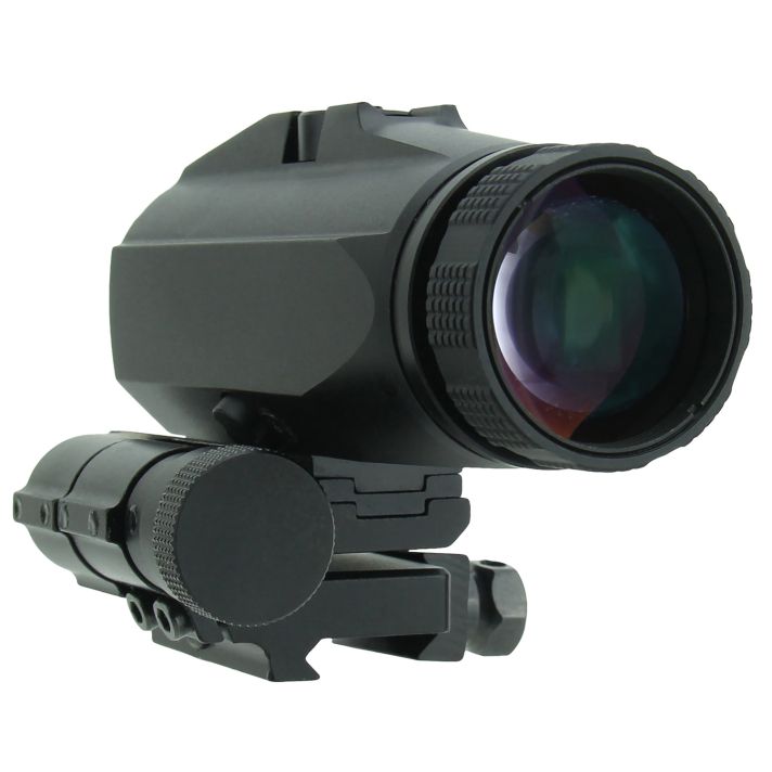 TacFire RDX3MB Flip to Side 3X Red Dot MagnifierBlack Anodized 3x 30 mm