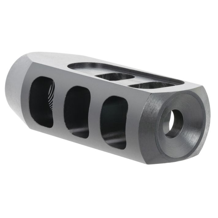 TacFireTanker Muzzle BrakeBlack Oxide Steel with 5/8"-24 tpi Threads 2.76" OAL 1.37" Diameter for 308 Win