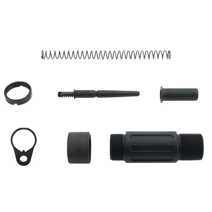 TacFire MAR139C Short Buffer Tube SystemBlack Anodized Aluminum with QD End Plate for AR Pistol Platform