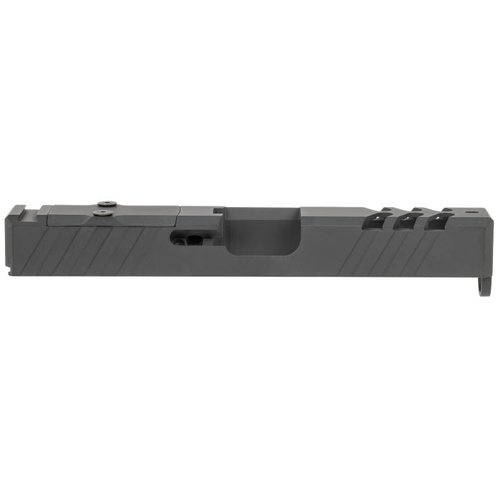 TacFireReplacement Slide9mm Luger Graphite Black Cerakote Stainless Steel with Optics Cut & Slide Ports for Glock 19 Gen3