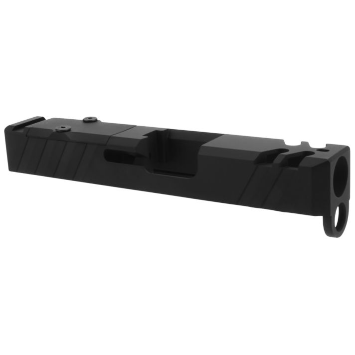 TacFireReplacement Slide9mm Luger Graphite Black Cerakote Stainless Steel with Optics Cut & Slide Ports for Glock 26 Gen3