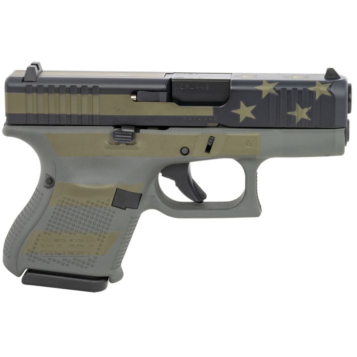 Glock UA265S204OP G26 Gen5 Subcompact 9mm Luger3.43" Barrel 10+1, Operator Flag Cerakote Frame & Front Serrated Slide, Modular Backstrap, Safe Action Trigger