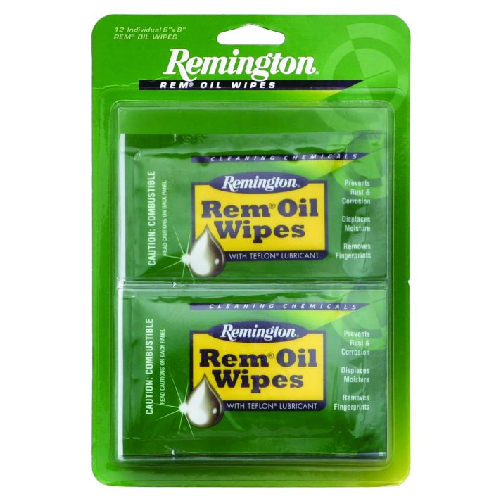 Remington Accessories 18411 Rem OilCleans/Lubricates/Protects Single Pack Wipes 12 Per Pack