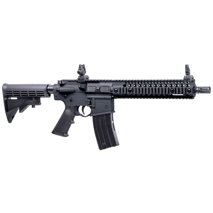 Crosman CFAR1B Full Auto R1 Air Rifle CO2 177 25rd Shot Black Black Receiver Black 6 Position Stock