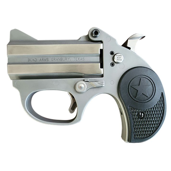 Bond Arms BASRS Stinger380 ACP 2rd 2.5" Matte Stainless Barrel, Anodized Frame, Blade Front/Fixed Rear Sights, Black Rubber Grip, Manual Safety