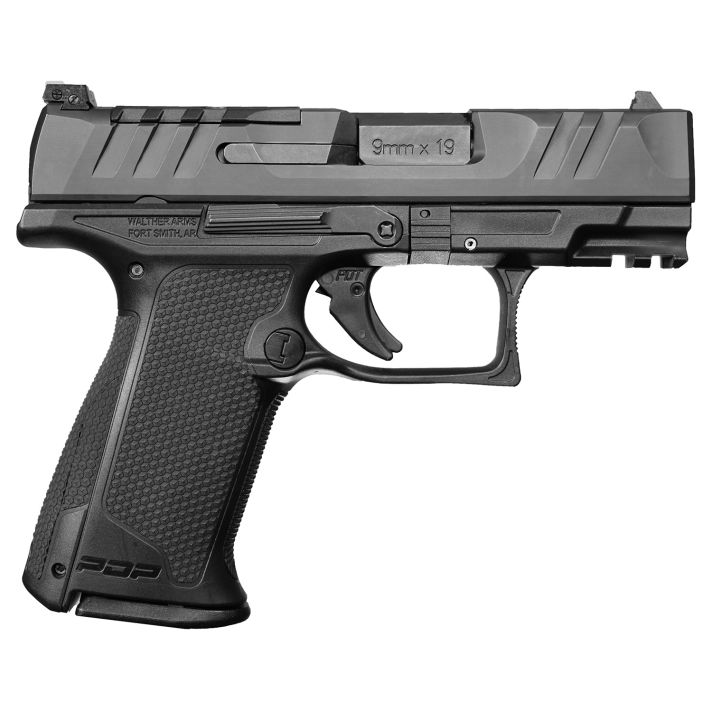 Walther Arms 2871823 PDP F-Series 9mm Luger 10+1 3.50" Black Steel Barrel, Black Optic Ready/Serrated Slide, Black Polymer Frame w/Picatinny Rail, Black Performance Duty Texture Grips, Ambidextrous